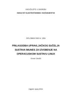 Prilagodba upravljačkog sučelja sustava IMUNES za izvođenje na operacijskom sustavu Linux