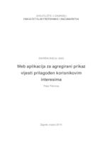 Web aplikacija za agregirani prikaz vijesti prilagođen korisnikovim interesima