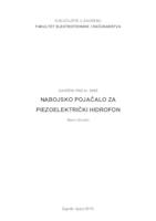 Nabojsko pojačalo za piezoelektrički hidrofon