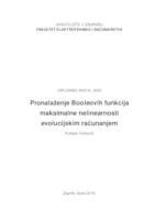 Pronalaženje Booleovih funkcija maksimalne nelinearnosti evolucijskim računanjem