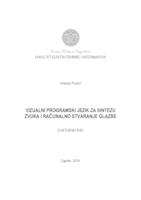 Vizualni programski jezik za sintezu zvuka i računalno stvaranje glazbe