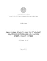 Small-signal stability analysis of voltage source converter based high-voltage 