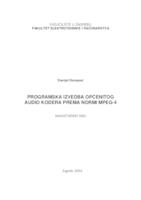 Programska izvedba općenitog audio kodera prema normi MPEG-4