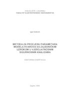 Metoda za procjenu parametara modela kvarova sa zajedničkim uzorkom u vjerojatnosnim sigurnosnim analizama