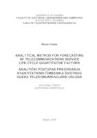 Analytical Method for Forecasting of Telecommunications Service Life-Cycle Quantitative Factors