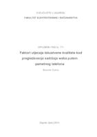 Faktori utjecaja iskustvene kvalitete kod pregledavanja sadržaja weba putem pametnog telefona
