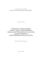 Primjena kliznog režima upravljanja u sekundarnoj regulaciji frekvencije i djelatne snage razmjene elektroenergetskih sustava