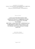 Localization Methods and Verification of Communication Protocols for Healthcare Systems