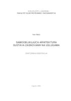 Samooblikujuća arhitektura sustava zasnovanih na uslugama