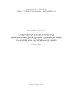 Unapređenje procesa testiranja telekomunikacijske opreme upotrebom alata za analiziranje i pretraživanje teksta