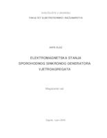 Elektromagnetska stanja sporohodnog sinkronog generatora vjetroagregata