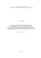 Kratkoročno predviđanje opterećenja električne mreže pomoću metode potpornih vektora