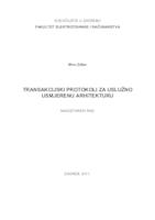 Transakcijski protokoli za uslužno usmjerenu arhitekturu