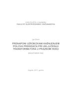 Prenaponi uzrokovani kašnjenjem polova prekidača pri uključenju transformatora u praznom hodu