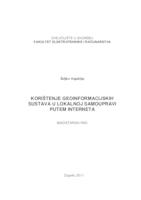 Korištenje geoinformacijskih sustava u lokalnoj samoupravi putem Interneta