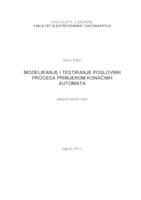 Modeliranje i testiranje poslovnih procesa primjenom konačnih automata