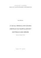 Utjecaj obnovljivih izvora energije na raspoloživost distribucijske mreže