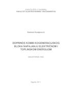 Doprinos kombi kogeneracijskog bloka napajanju električnom i toplinskom energijom