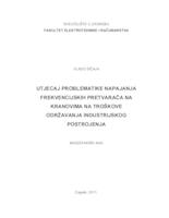 Utjecaj problematike napajanja frekvencijskih pretvarača na kranovima na troškove održavanja industrijskog postrojenja