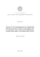 Quality of Experience estimation of encrypted video streaming by using machine learning methods