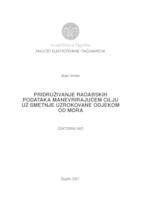 Pridruživanje radarskih podataka manevrirajućem cilju uz smetnje uzrokovane odjekom od mora