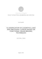 Classification of cognitive load and emotional stress based on functional brain imaging techniques