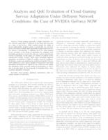 Analysis and QoE Evaluation of Cloud Gaming Service Adaptation Under Different Network Conditions: the Case of NVIDIA GeForce NOW