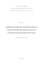 Primjena naprednih tehničkih mjera s ciljem umanjivanja rizika gubitka i curenja klasificiranih podataka