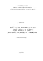 Načela, provedba i revizija Opće uredbe o zaštiti podataka u malim tvrtkama