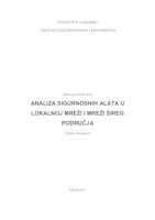 Analiza sigurnosnih alata u lokalnoj mreži i mreži šireg područja