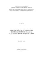 Analiza tržišta i utvrđivanje značajne tržišne snage u elektroničkim komunikacijama