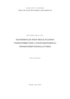 Koordinacija rada regulacijskih transformatora u visokonaponskoj transformatorskoj stanici