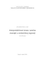 Interpretabilnost izraza i analiza značajki u simboličkoj regresiji