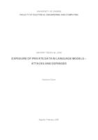 Otkrivanje privatnih informacija u jezičnim modelima -- napadi i obrane