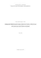 Primjena mikroservisne arhitekture u razvoju aplikacija za e-poslovanje