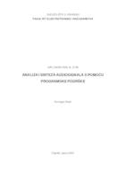 Analiza i sinteza audiosignala s pomoću programske podrške