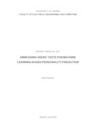 Izgradnja reprezentacija tekstova korisnika za predviđanje ličnosti na temelju strojnog učenja
