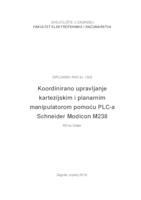 Koordinirano upravljanje kartezijskim i planarnim manipulatorom pomoću PLC-a Schneider Modicon M238