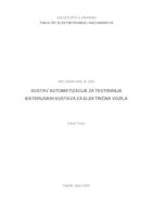 Sustav automatizacije za testiranje baterijskih sustava za električna vozila