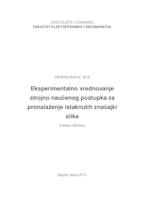 Eksperimentalno vrednovanje strojno naučenog postupka za pronalaženje istaknutih značajki slike