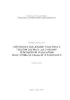 Usporedba nuklearnih reaktora s tekućim solima s lakovodnim i teškovodnim nuklearnim reaktorima sa stajališta sigurnosti