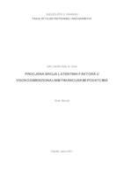 Procjena broja latentnih faktora u visokodimenzionalnim financijskim podatcima