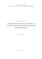 Predviđanje gubitaka djelatne snage u niskonaponskoj distribucijskoj mreži metodama strojnog učenja