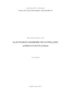 Elektronički dinamometar za procjenu učinkovitosti plivanja