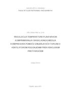 Regulacija temperature plina nakon komprimiranja i rashladnog medija kompresora pomoću izmjenjivača topline s ventilatorom pogonjenim frekvencijskim pretvaračem