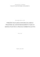 Primjena razvojnog okruženja Bluebox i programa SQL Server Management Studio za obradu podataka u procesu fermentacije piva