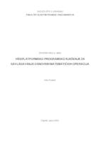 Višeplatformsko programsko rješenje za savladavanje osnovnih matematičkih operacija