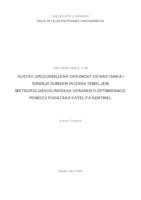 Sustav upozorenja na opasnost od nastanka i širenja šumskih požara temeljem meteorološkog indeksa opasnosti optimiranog pomoću podataka satelita Sentinel
