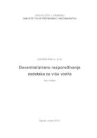 Decentralizirano  raspoređivanje zadataka za više vozila