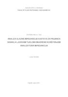 Analiza ulazne impedancije sustava za prijenos signala ljudskim tijelom izmjerene korištenjem analizatora impedancija